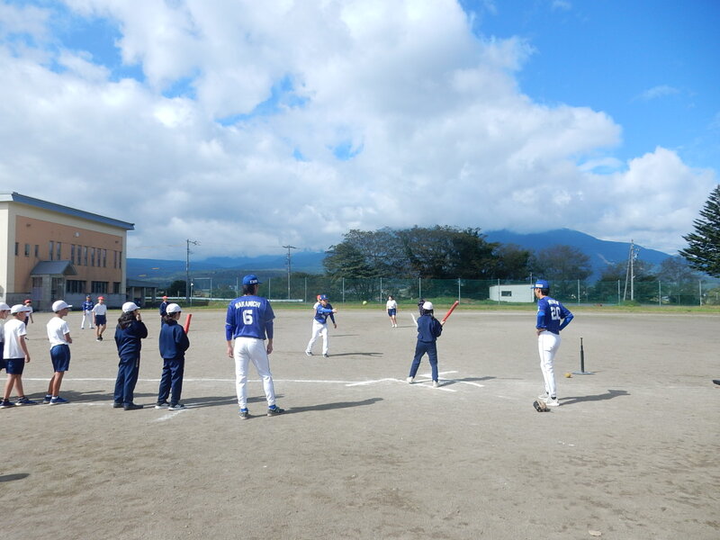 信濃小中学校（信濃町）の様子
